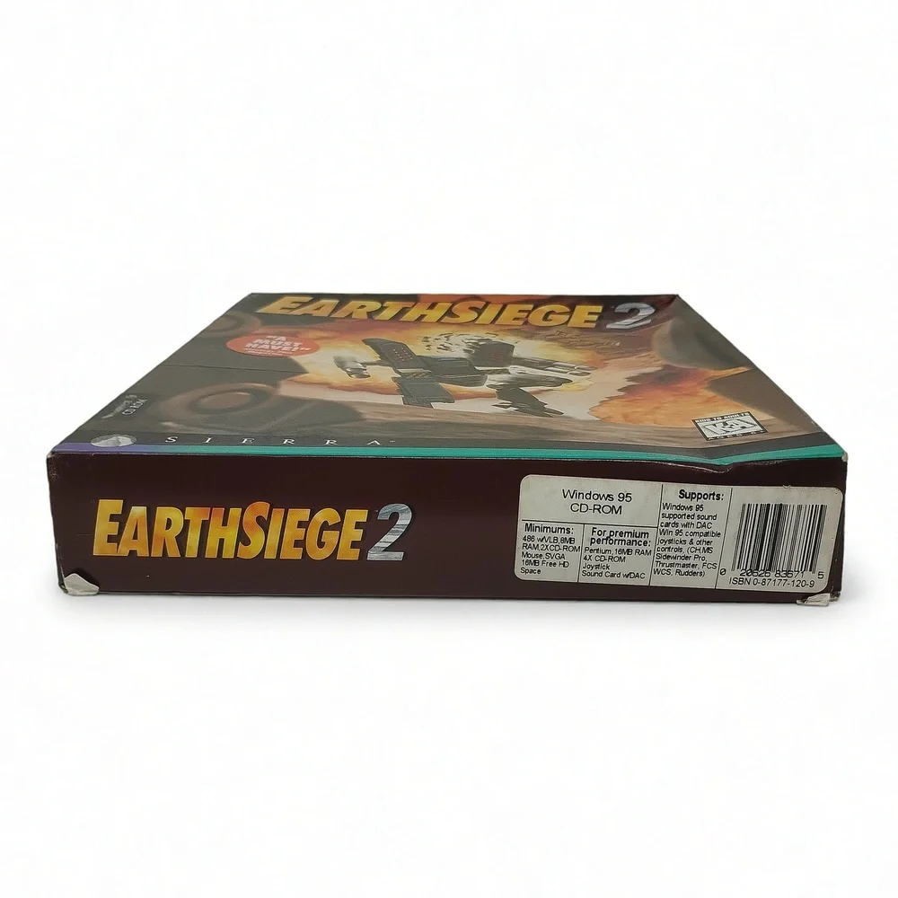 Vintage Sierra Earthsiege 2 PC Big Box Game 1995 PC Game Big Box CD-ROM Windows